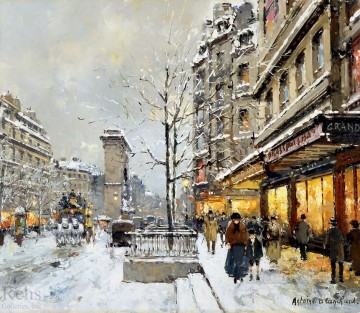 París Painting - AB porte st denis invierno parisino